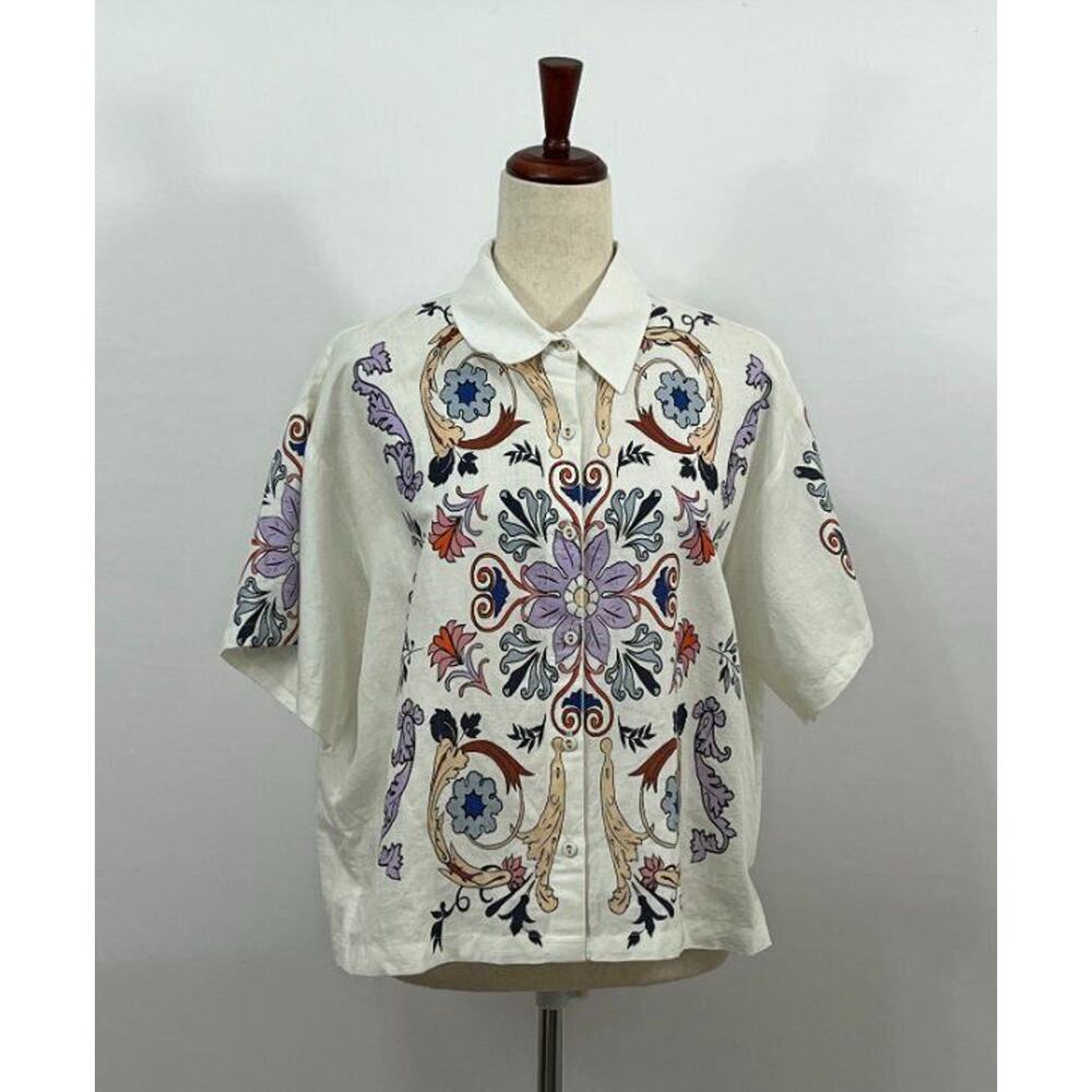 Floral Patterned Blouse - Multicolor - image 2